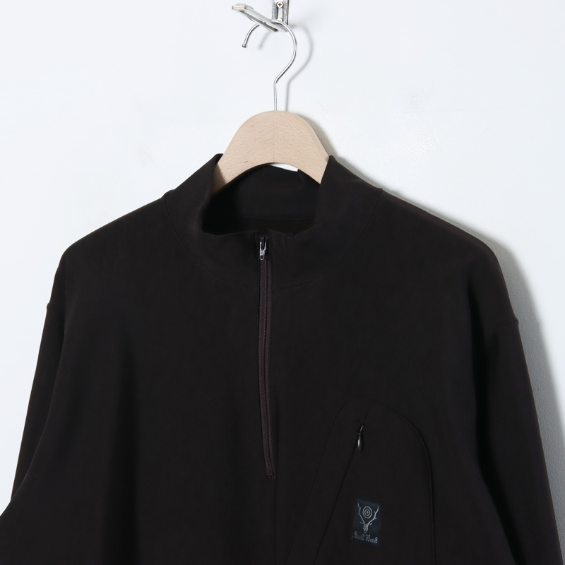 South2 West8(ġȥ) Zipped Pullover Scouting Shirt - N/PE/PU Tricot Jersey