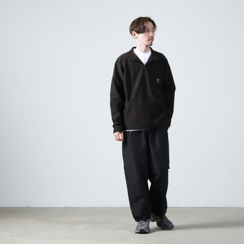 South2 West8(ġȥ) Zipped Pullover Scouting Shirt - N/PE/PU Tricot Jersey