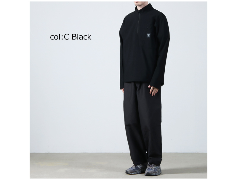 South2 West8(ġȥ) Zipped Pullover Scouting Shirt - N/PE/PU Tricot Jersey