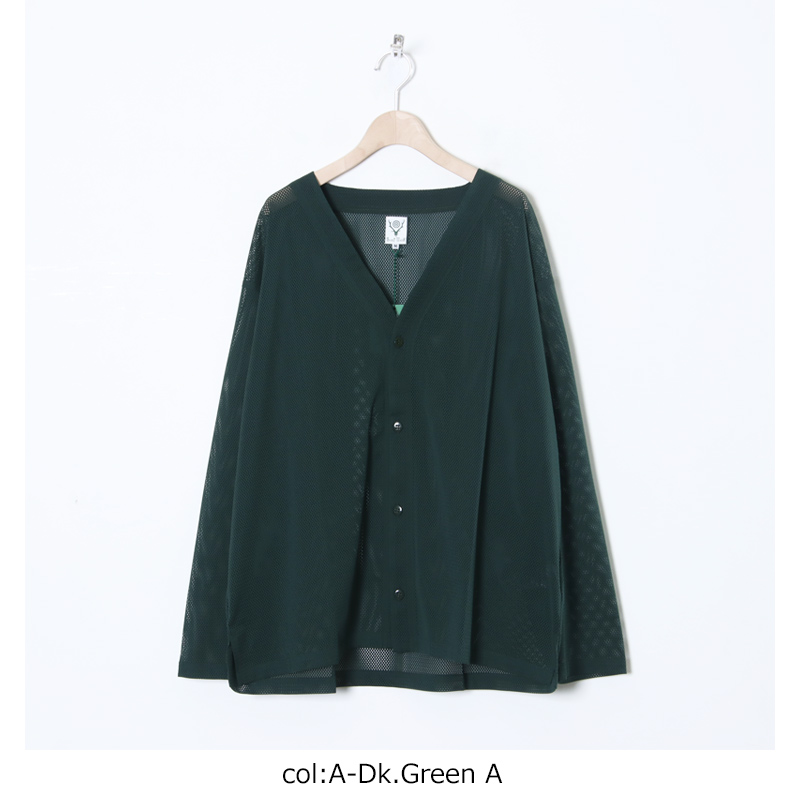 South2 West8(ġȥ) V-Neck Cardigan - Knit Mesh