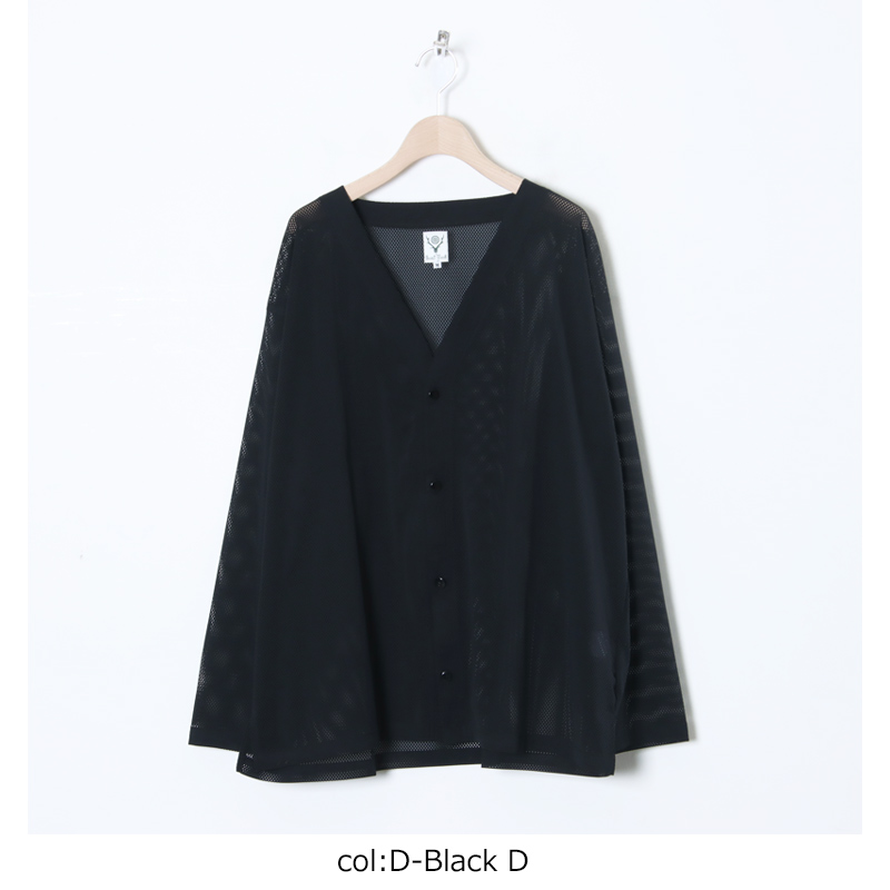 South2 West8(ġȥ) V-Neck Cardigan - Knit Mesh