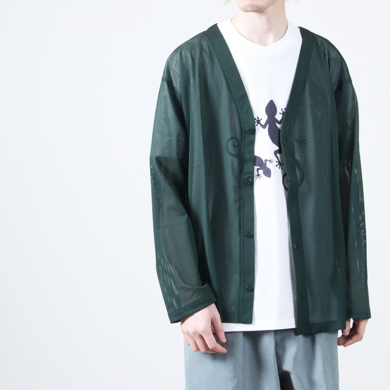 South2 West8(ġȥ) V-Neck Cardigan - Knit Mesh