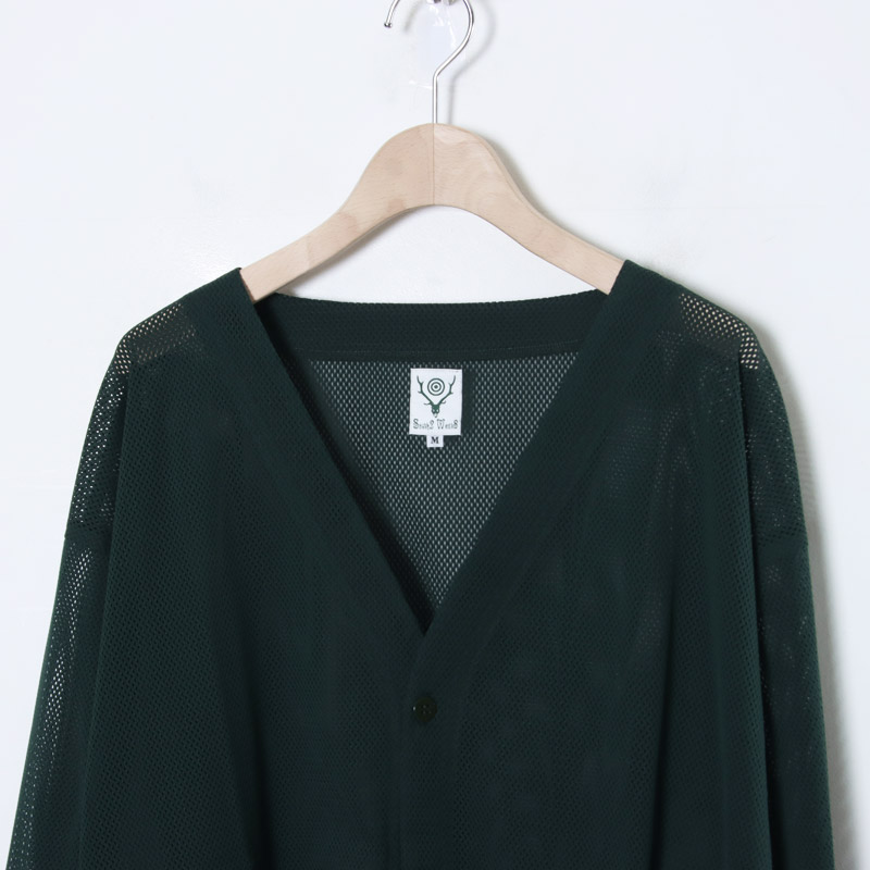 South2 West8(ġȥ) V-Neck Cardigan - Knit Mesh