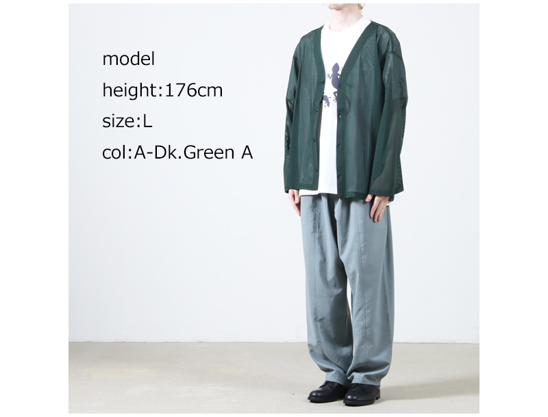 South2 West8(ġȥ) V-Neck Cardigan - Knit Mesh