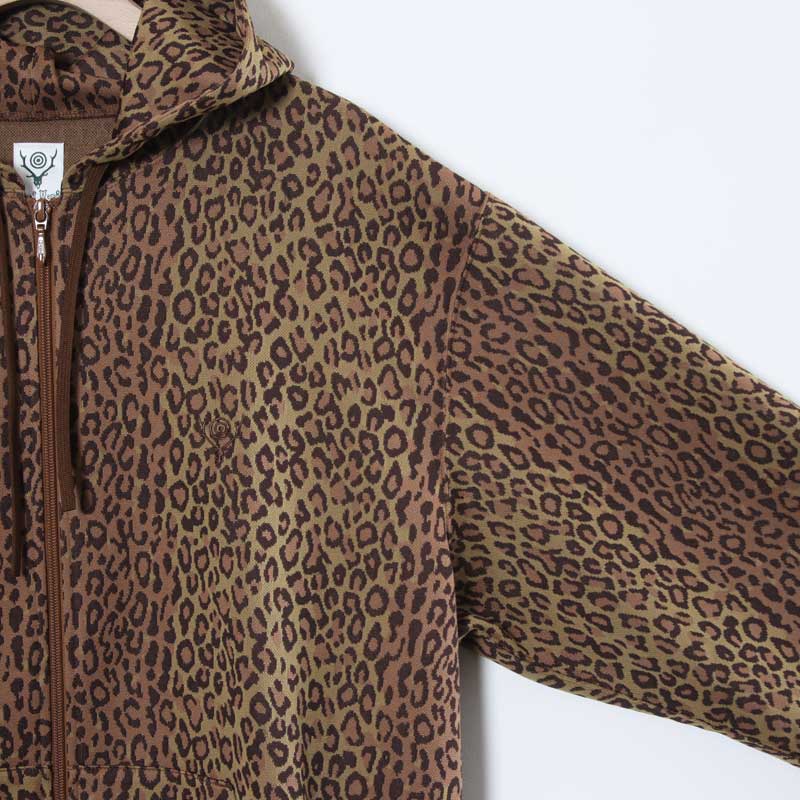 South2 West8(�������ġ��������ȥ�����) Trainer Hoody - Poly Jq. / Leopard