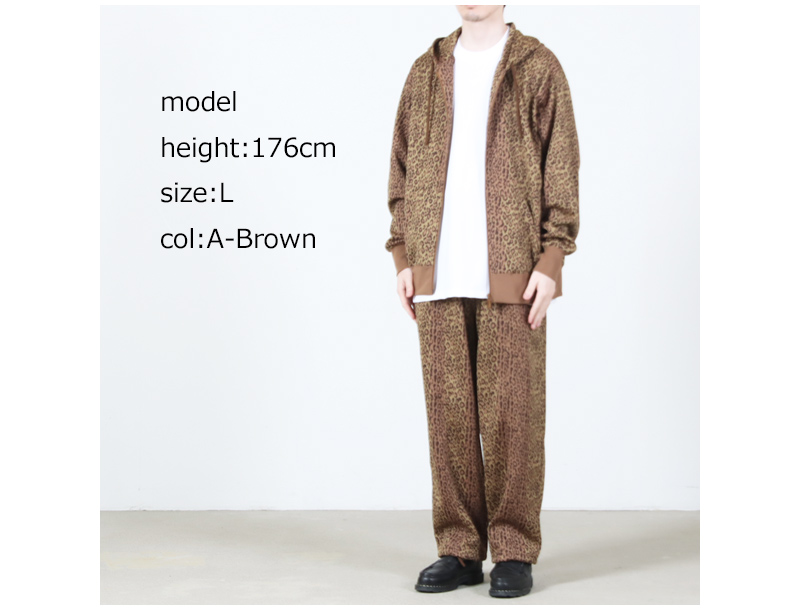 South2 West8(�������ġ��������ȥ�����) Trainer Hoody - Poly Jq. / Leopard