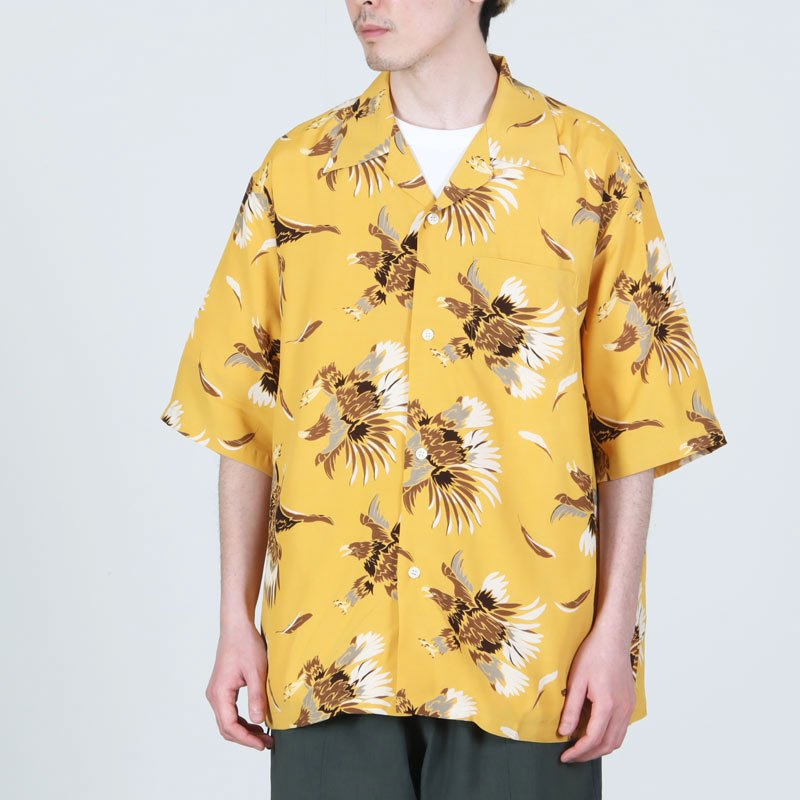 South2 West8(�������ġ��������ȥ�����) S/S Open Collar Shirt - Eagle