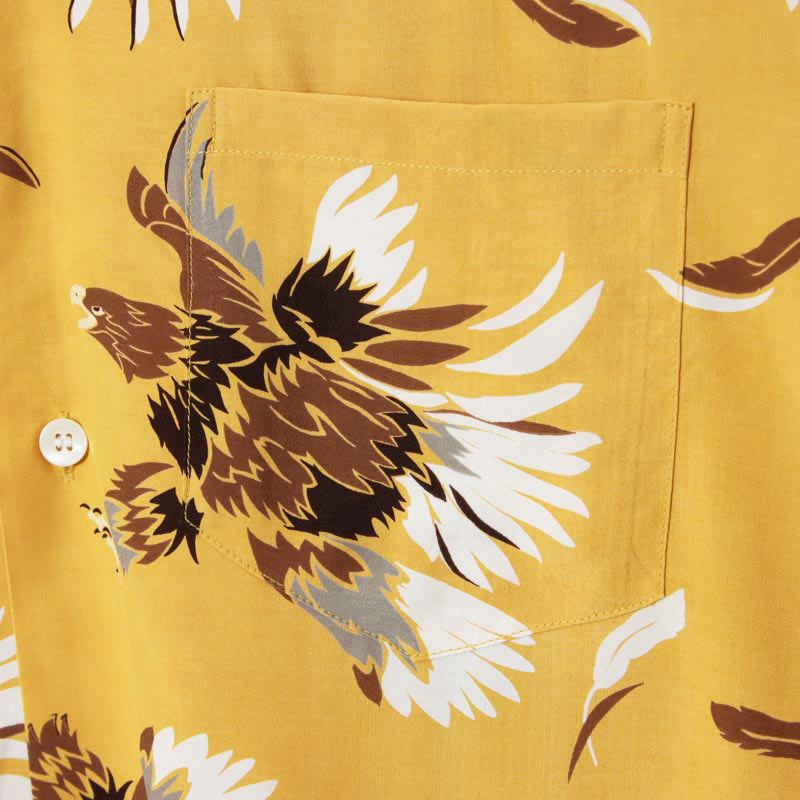 South2 West8(�������ġ��������ȥ�����) S/S Open Collar Shirt - Eagle