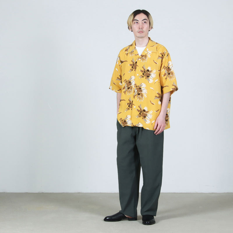 South2 West8(�������ġ��������ȥ�����) S/S Open Collar Shirt - Eagle