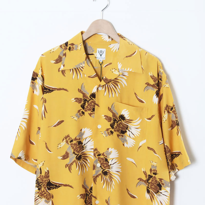 South2 West8(�������ġ��������ȥ�����) S/S Open Collar Shirt - Eagle