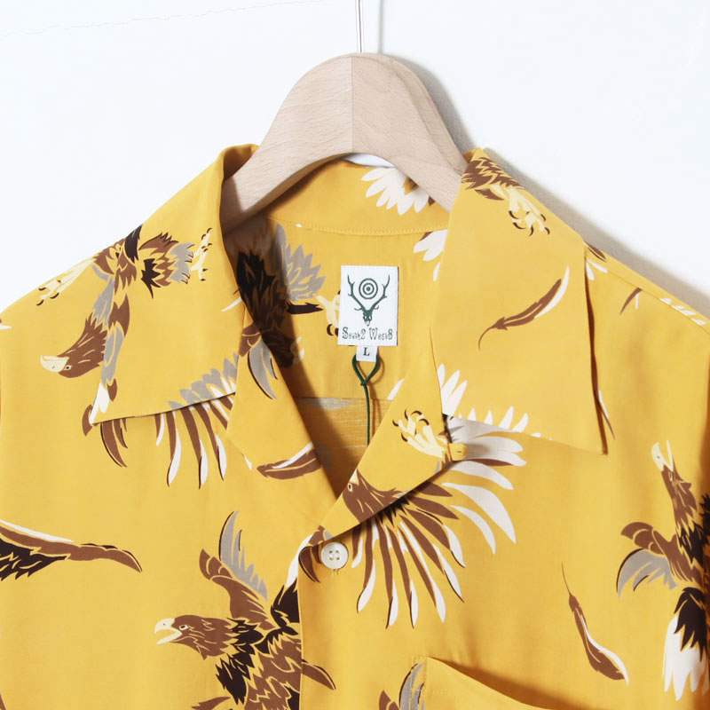 South2 West8(�������ġ��������ȥ�����) S/S Open Collar Shirt - Eagle