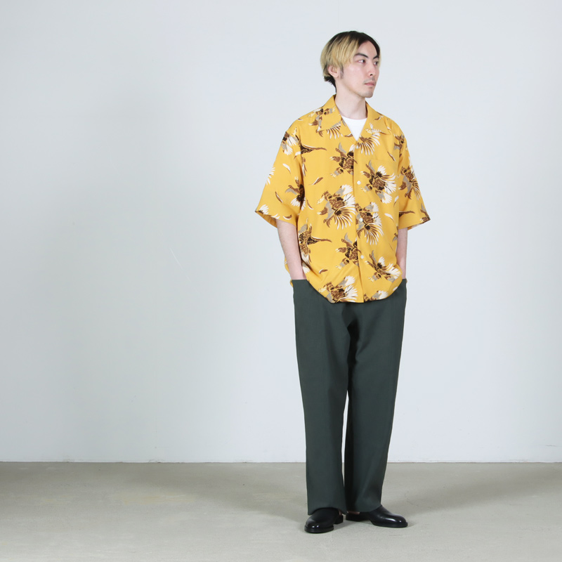 South2 West8(�������ġ��������ȥ�����) S/S Open Collar Shirt - Eagle