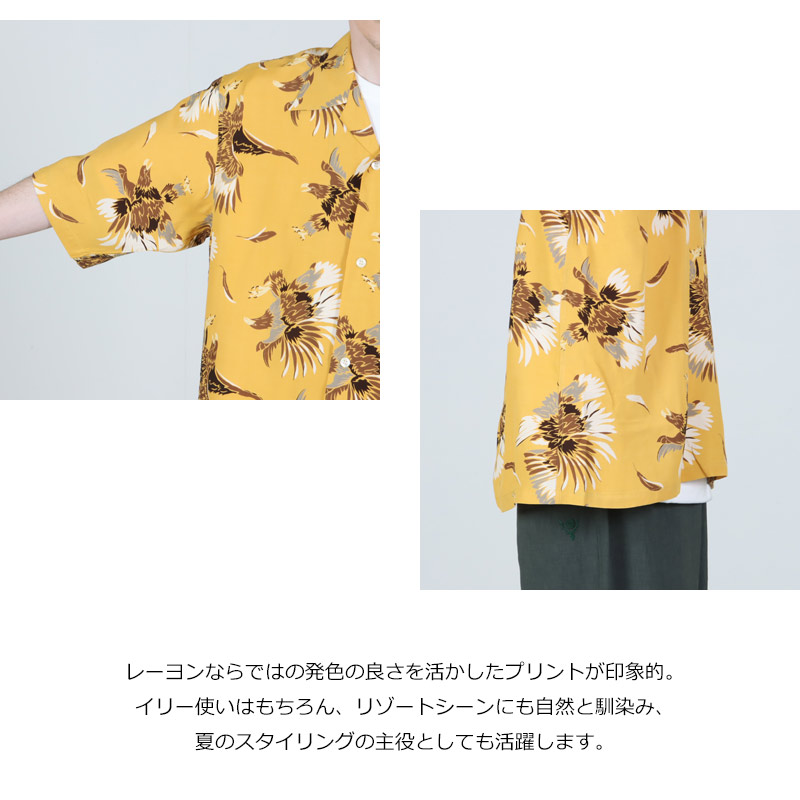 South2 West8(�������ġ��������ȥ�����) S/S Open Collar Shirt - Eagle