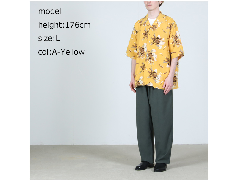 South2 West8(�������ġ��������ȥ�����) S/S Open Collar Shirt - Eagle