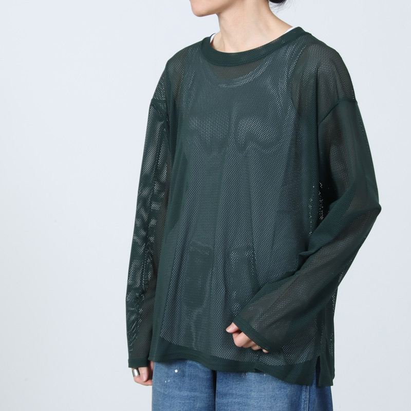 south2 west8 ニットメッシュ　シャツ South2 West8 (サウスツーウエストエイト) L/S Crew Neck Shirt - Knit