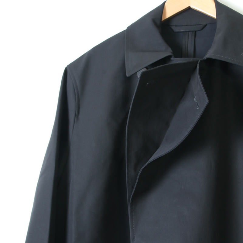 STUDIO NICHOLSON(˥륽) BONDED POWDER COTTON DOUBLE LAPEL MAC DELUM