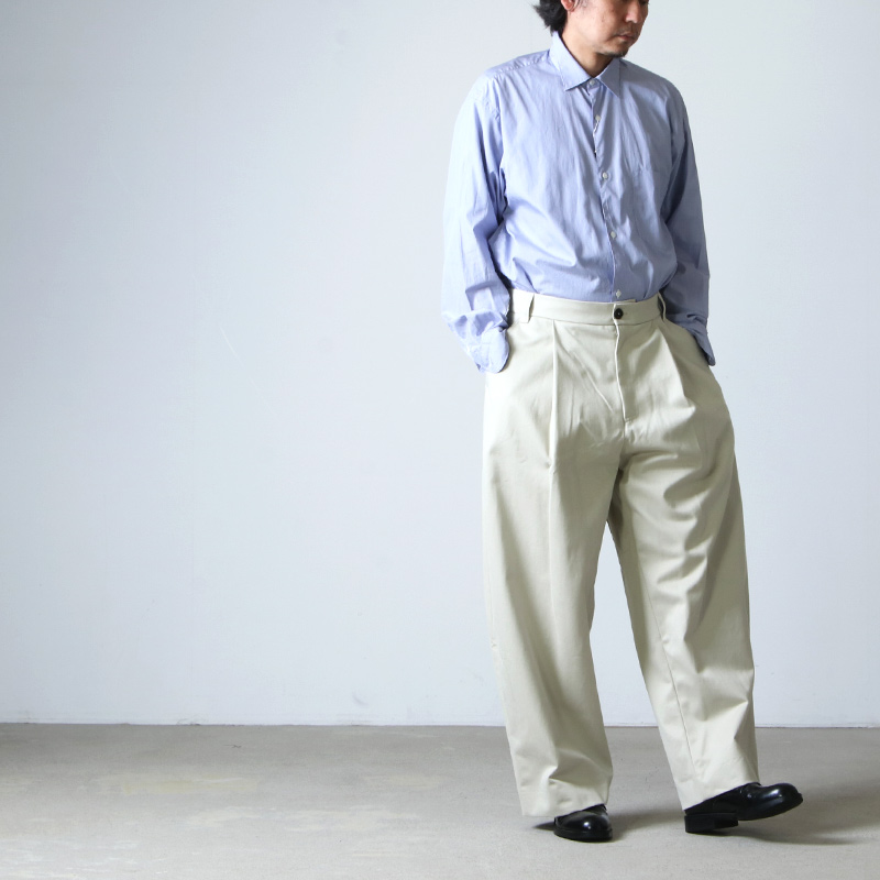 STUDIO NICHOLSON 20AW ピーチコットンツイルパンツ MILK bckediri