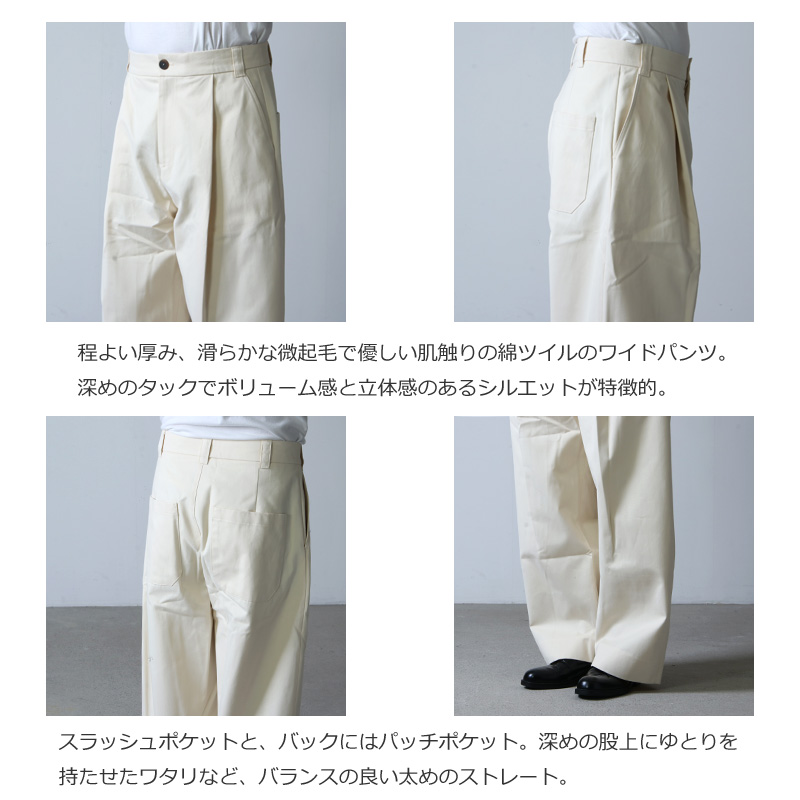 STUDIO NICHOLSON(˥륽) SORTE PEACHED COTTON TWILL