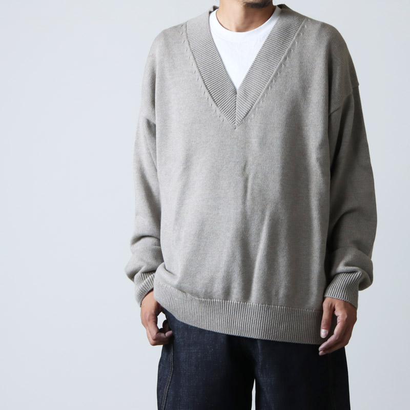 STUDIO NICHOLSON(˥륽) SOLA V NECK JUMPER