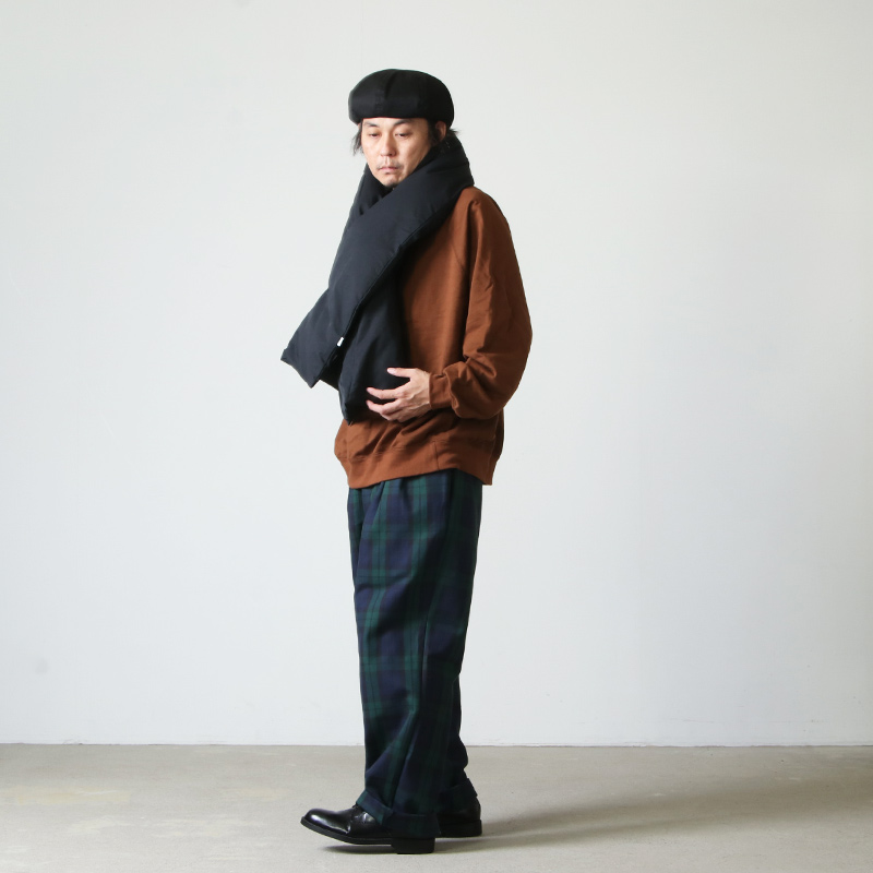 STUDIO NICHOLSON(˥륽) ECODOWN TECH COTTON PADDED SCARF PLUME