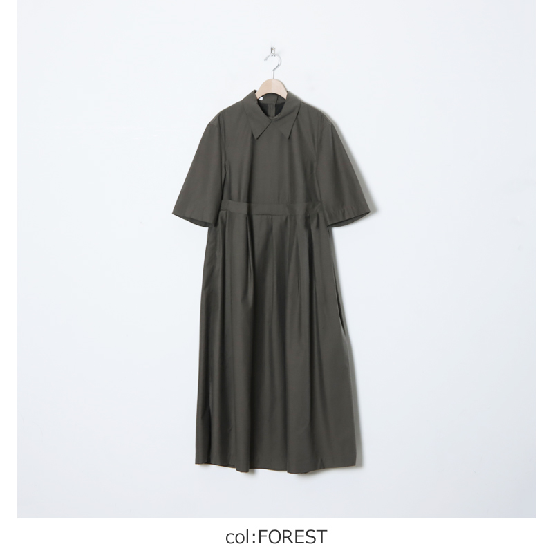 THE HINOKI( ҥΥ) Organic Cotton Twill Half Sleeve Dress