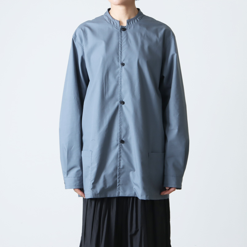 THE HINOKI オーガニックコットン ポプリン スタンドカラーシャツ