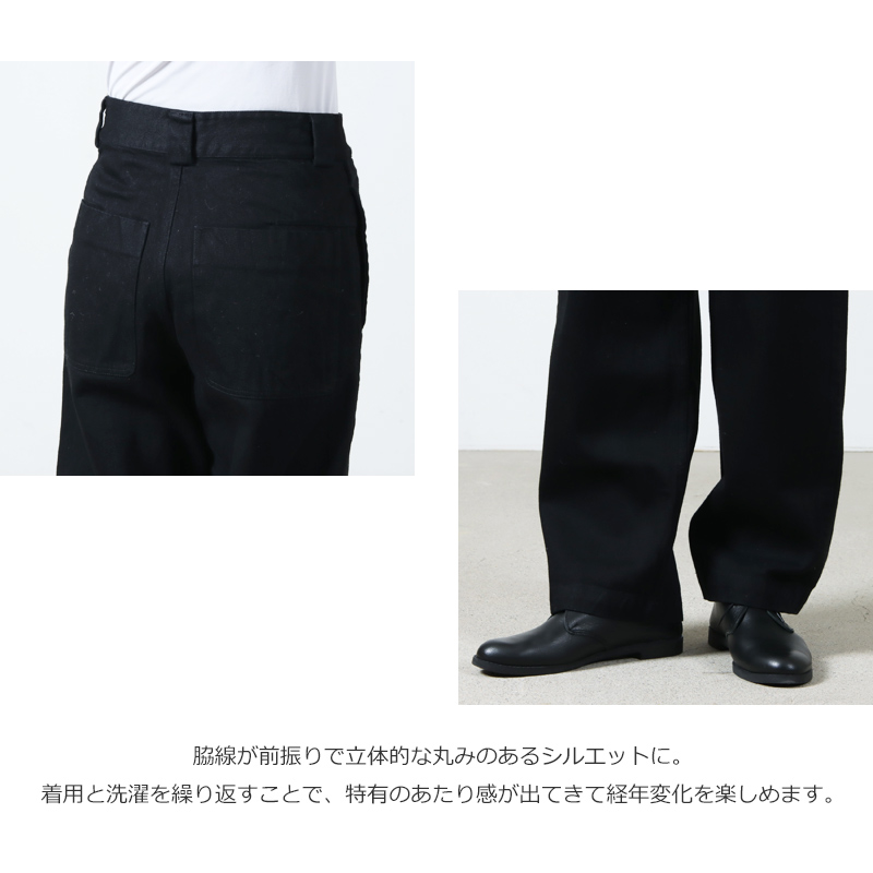 THE HINOKI (ザ ヒノキ) ORGANIC COTTON BLACK DENIM PANTS 