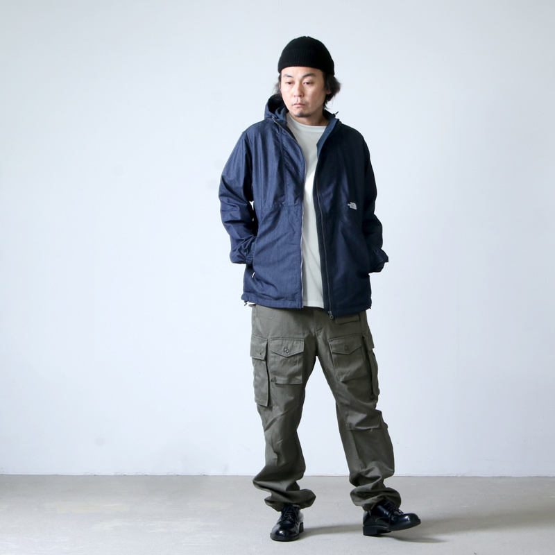 送料無料】 FACE◇NYLON NORTH THE DENIM JACKET_ナイロンデニム