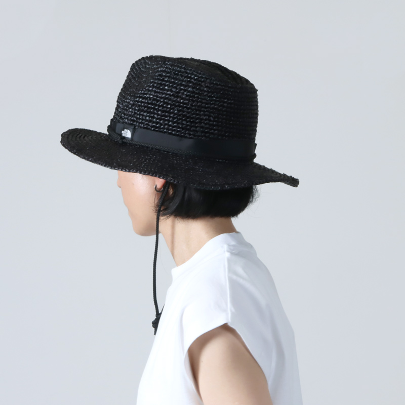 THE NORTH FACE RAFFIA HAT ラフィアハット ブラック - 麦わら帽子