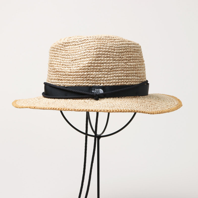 人気カラーの FACE NORTH THE Raffia ラフィアハット Hat 帽子 