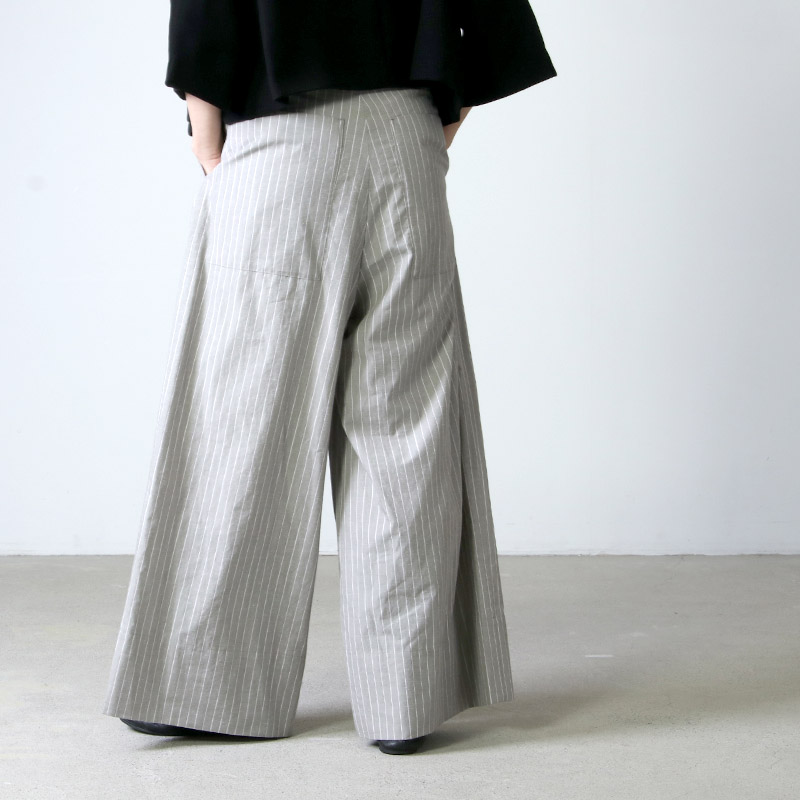 unfil(ե) striped cotton snd silkpoplin wide leg trousers