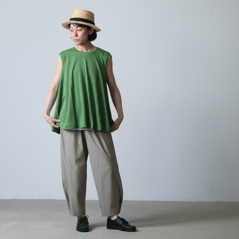 unfil (アンフィル) french linenjersey sleeveless A line top 