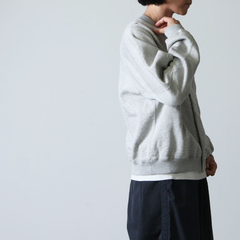 unfil (アンフィル) vintage cotton-fleece cropped cardigan 