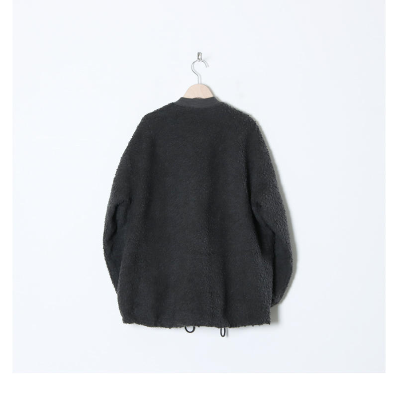 unfil (アンフィル) wool-boa bomber jacket ウールボアボンバージャケット