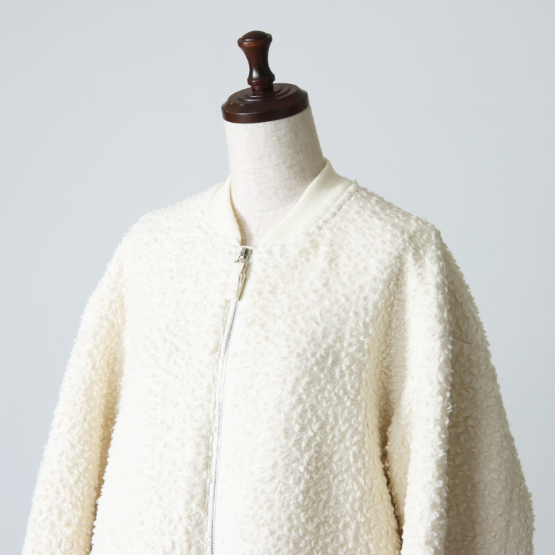 unfil (アンフィル) wool-boa bomber jacket / ウールボアボンバー