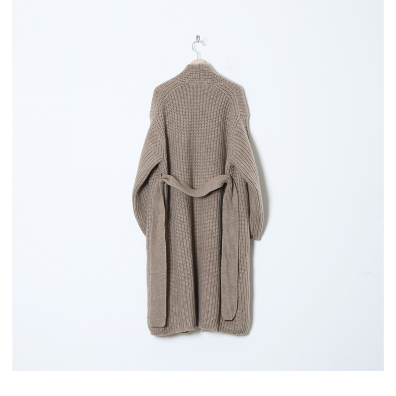 unfil (アンフィル) cashmere chunky ribbed-knit coat / カシミヤ