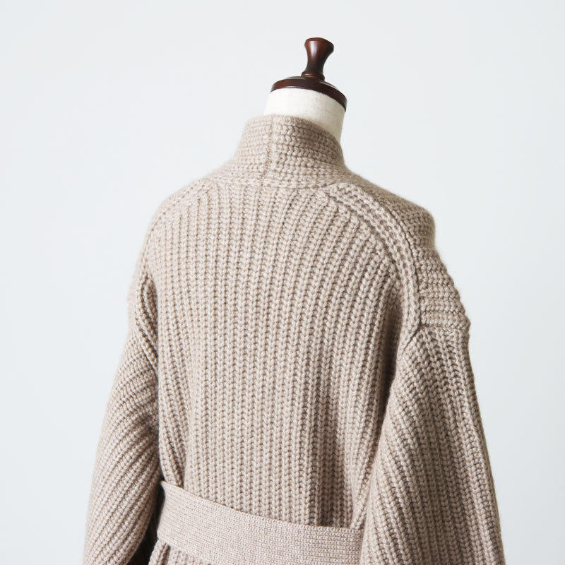 unfil(ե) cashmere chunky ribbed-knit coat