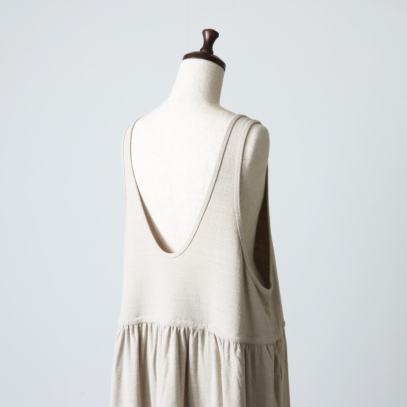 unfil(ե) raw silk plain-jersey gathered dress