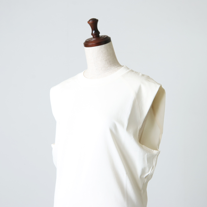 unfil (アンフィル) egyptian cotton jersey sleeveles Tee / エジプティアンコットンジャージースリーブレスT