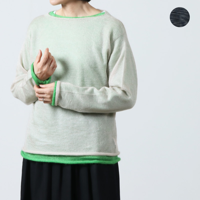 unfil (ե) extrakid mohair & silk layered sweater / ȥ饭åɥإ륯쥤䡼ɥ