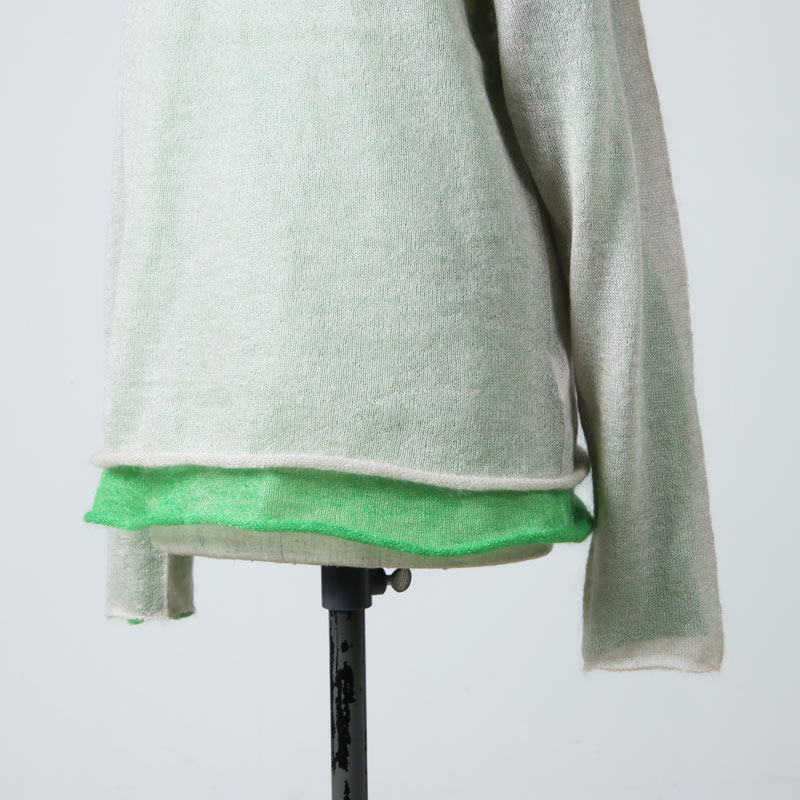 unfil (アンフィル) extrakid mohair & silk layered sweater