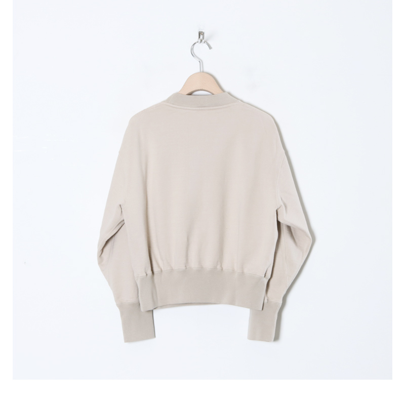 unfil (アンフィル) vintage cotton fleece cropped sweatshirt