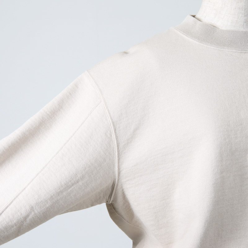 unfil (アンフィル) vintage cotton fleece cropped sweatshirt 