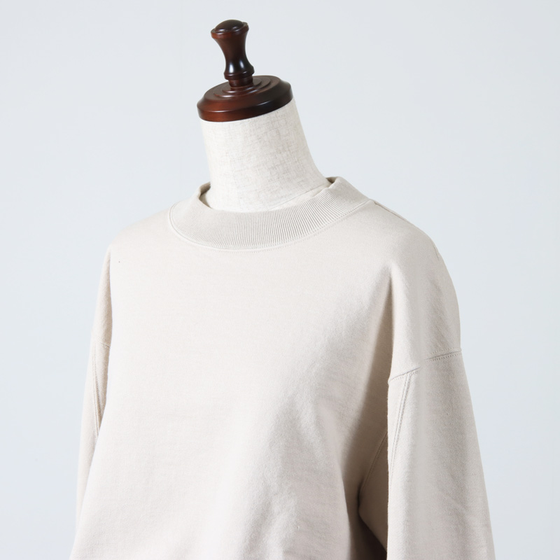 unfil (アンフィル) vintage cotton fleece cropped sweatshirt 