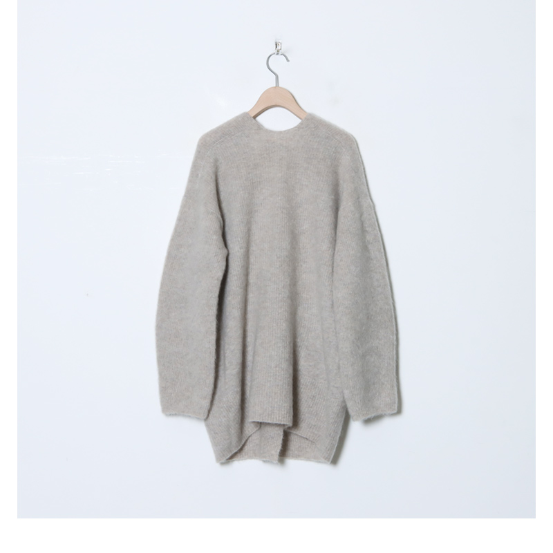 unfil (アンフィル) stretch superkid mohair cardigan