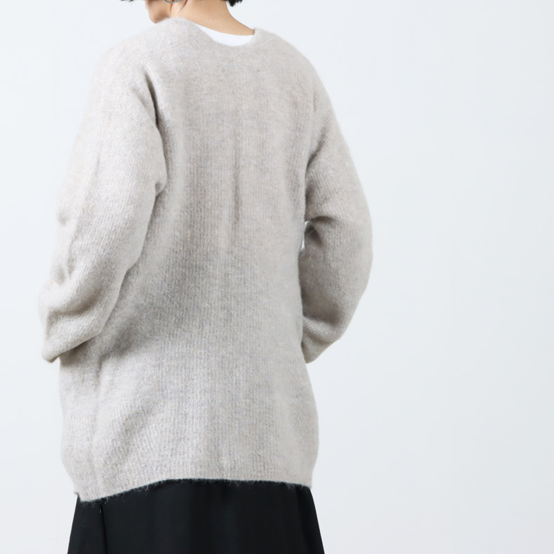 unfil (アンフィル) stretch superkid mohair cardigan / ストレッチ ...