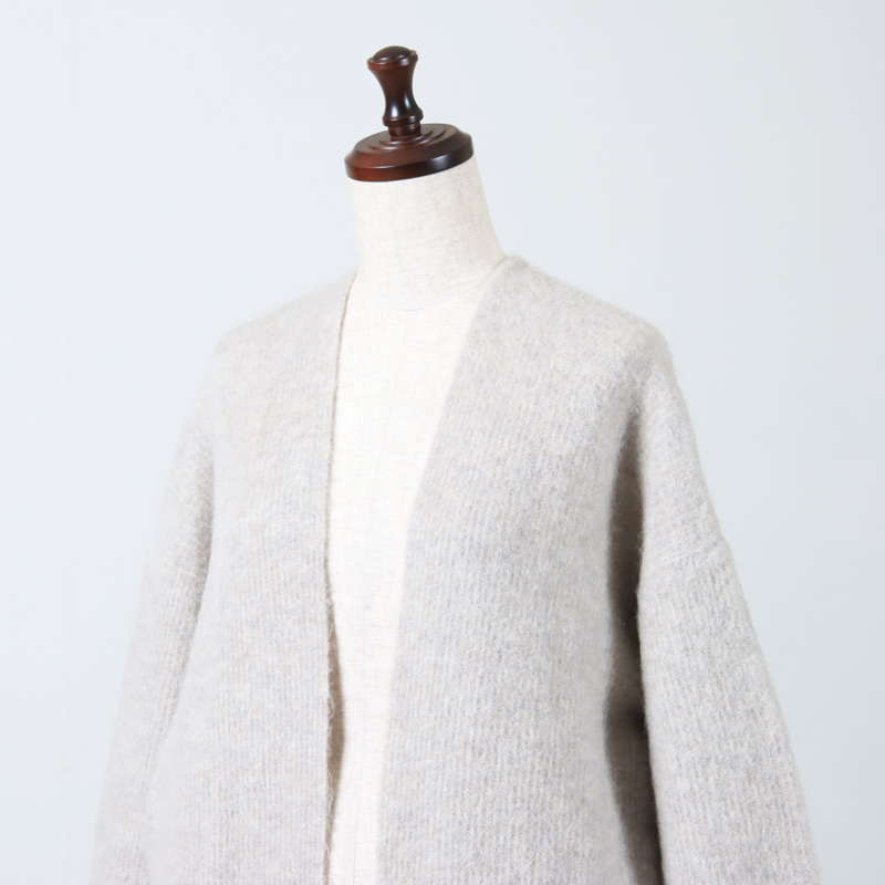 unfil (アンフィル) stretch superkid mohair cardigan / ストレッチ ...