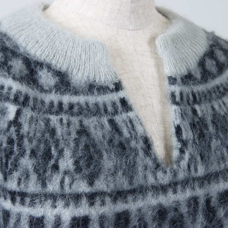 unfil(ե) royal baby alpaca nordic-pattern sweater
