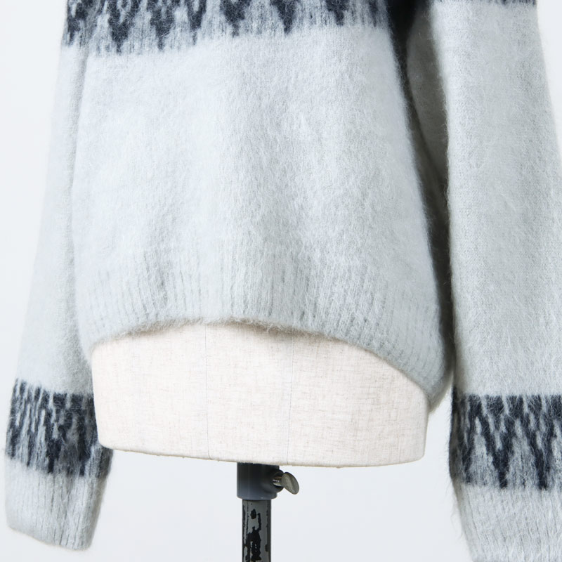 unfil (アンフィル) royal baby alpaca nordic-pattern sweater /  ロイヤルベビーアルパカノルディックパターンセーター