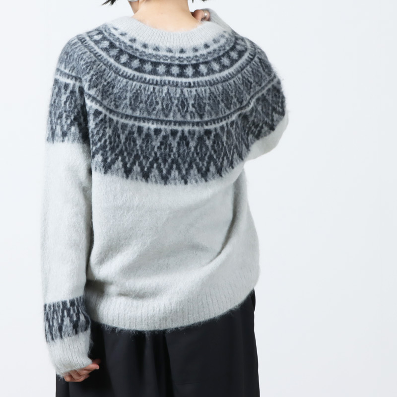 unfil (アンフィル) royal baby alpaca nordic-pattern sweater